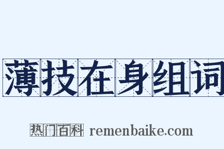薄技在身组词是什么意思的图片